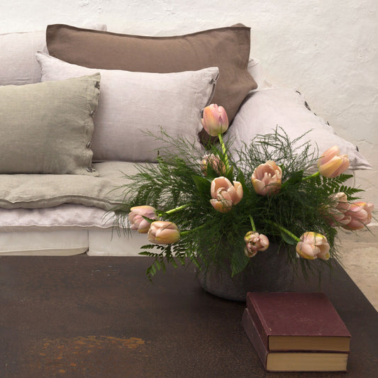 Housses de coussin toile de lin